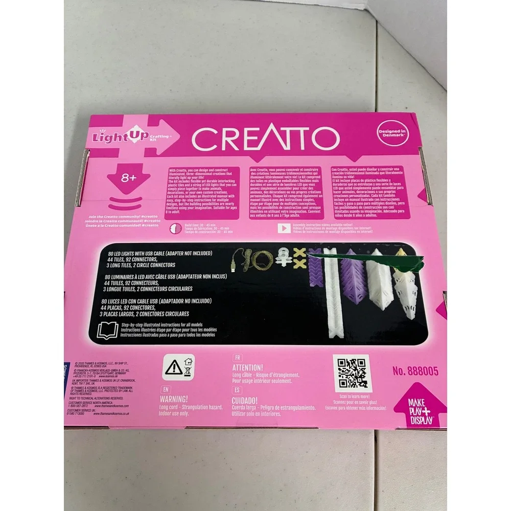 Creatto Sparkle Unicorn & Friends‎ Light Up 4-in-1 Crafting Kit 141pc LED New